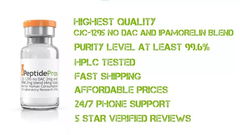 CJC-1295 NO DAC and IPAMORELIN BLEND (2mg each = 4mg total) - Image 7